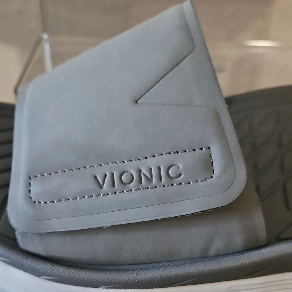 Vionic Unisex Charcoal Slide Sandals Size W 11/ M 9.5